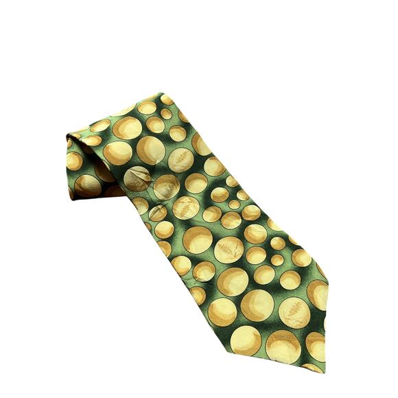 Grateful Dead Other - Grateful Dead 100% Silk Kings Marbles First Set Neck Tie Yellow Green USA